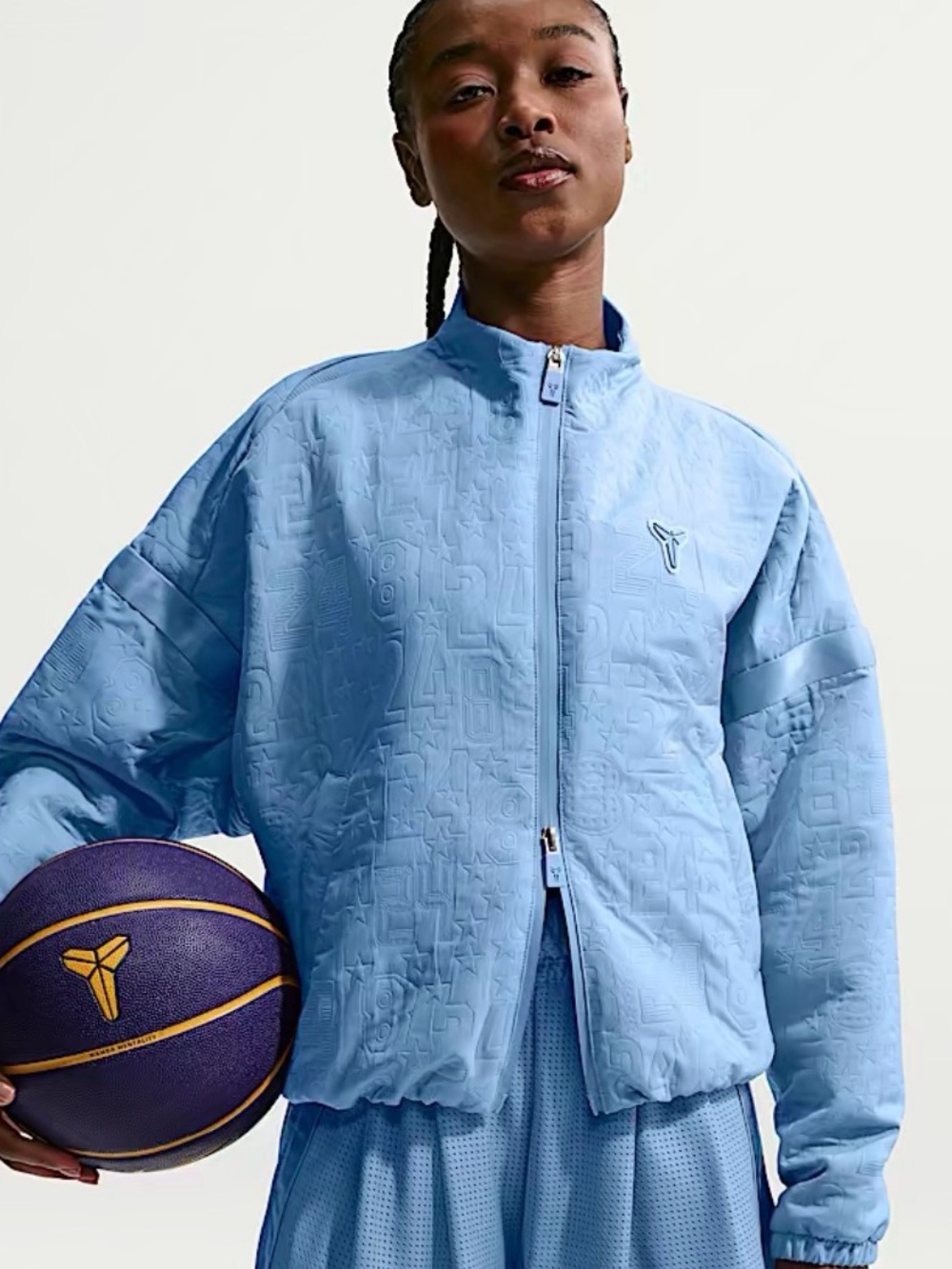 Kobe Bryant Nike Embroidered Light Blue Jacket